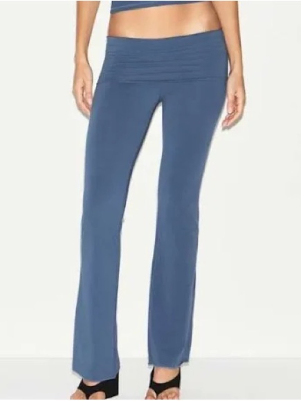 SKIMS Cotton Jersey Foldover Pants in Harbor